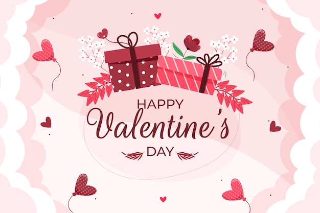 flat valentine's day illustration