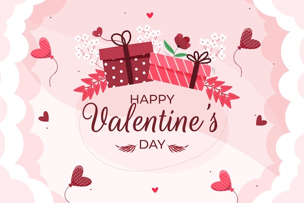 Vector flat valentine's day illustration