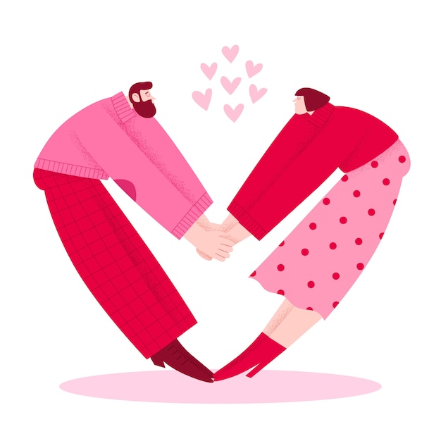 Flat valentine's day illustration