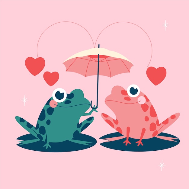 Vector flat valentine's day illustration