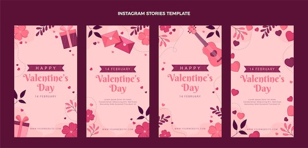Коллекция историй instagram на день святого валентина