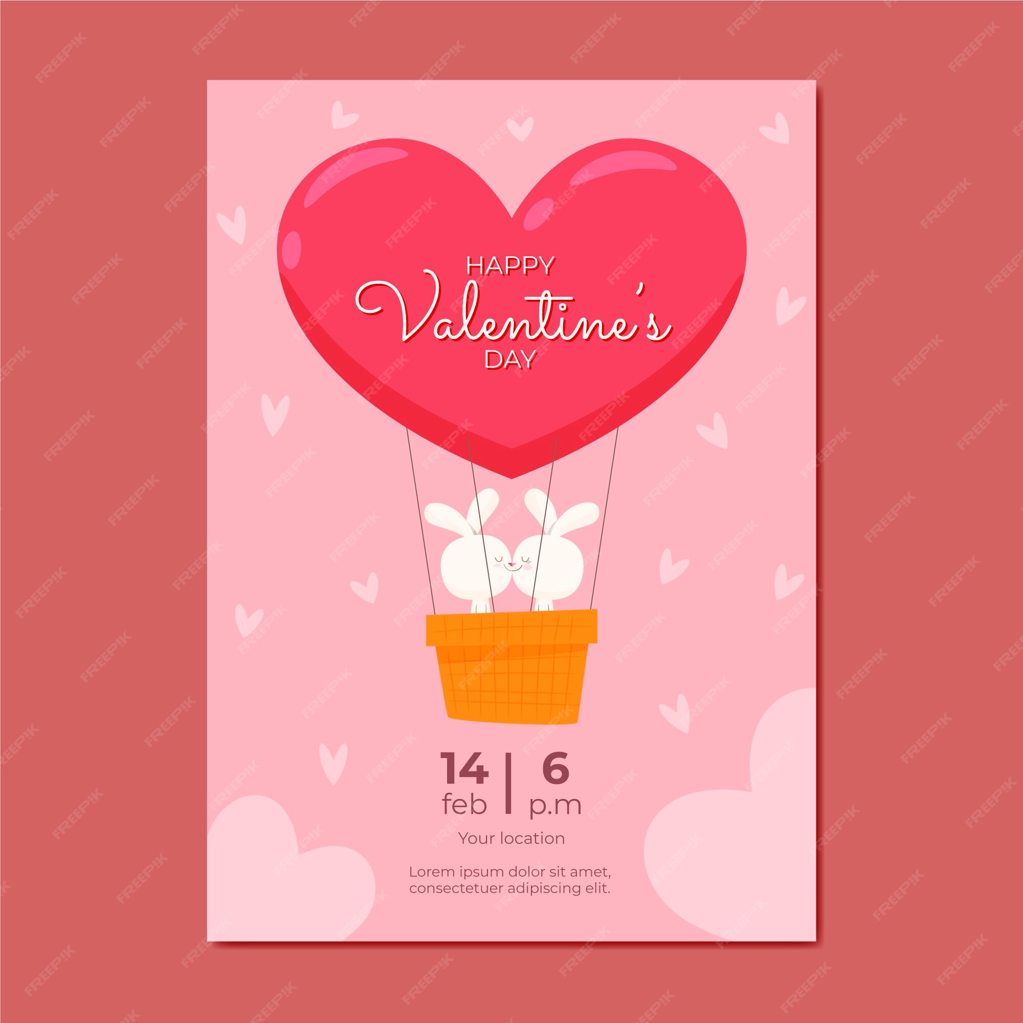 premium-vector-flat-valentine-s-day-invitation-template