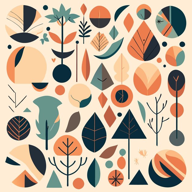 Flat Vector Abstract Shapes for a Wide Range of Art Projects