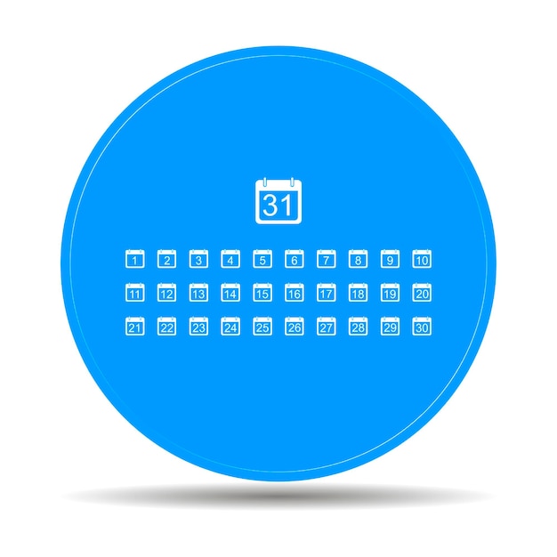 Flat vector calendar icon