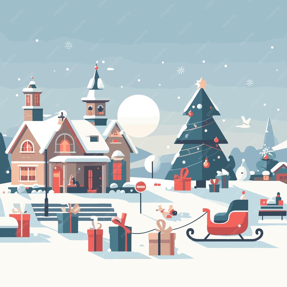 Premium Vector Flat vector christmas eve post