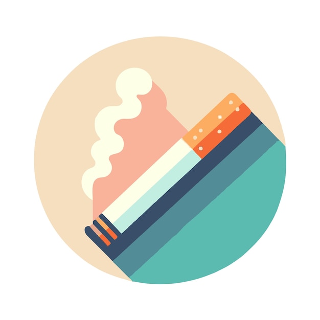 flat vector design of a cigarette