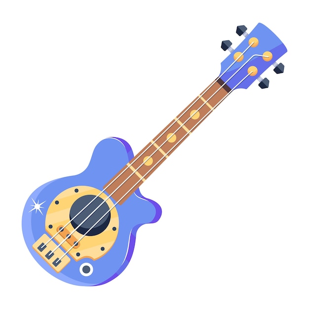 Vector a flat vector design of guitar