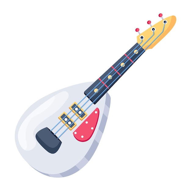 A flat vector design of guitar