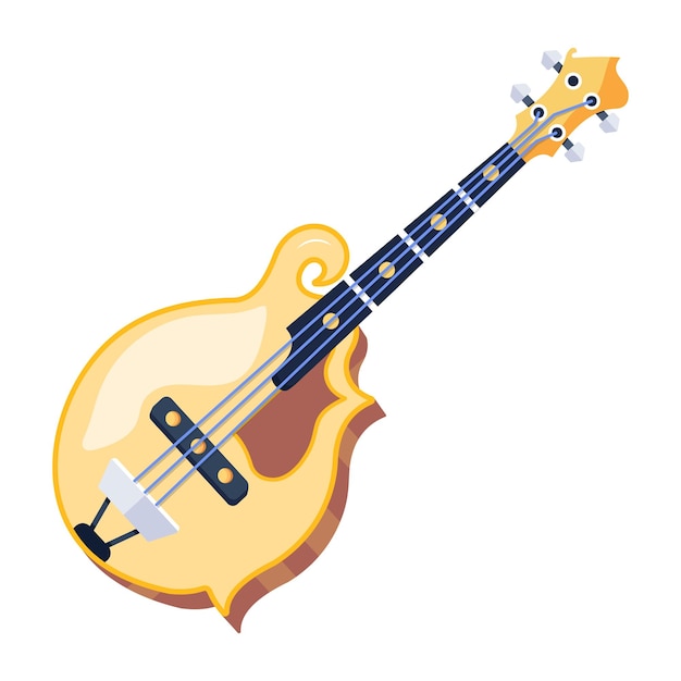 A flat vector design of guitar