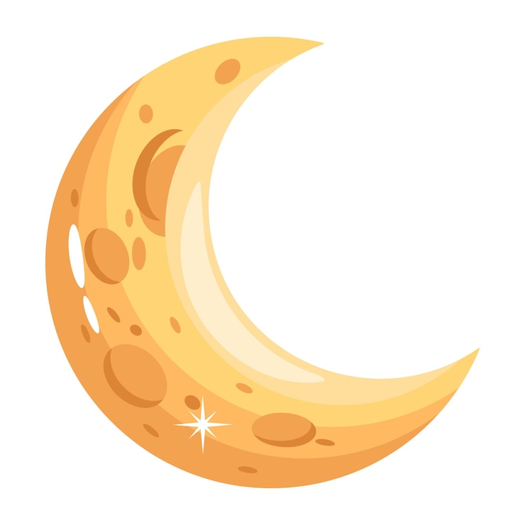 Vector a flat vector design of moon