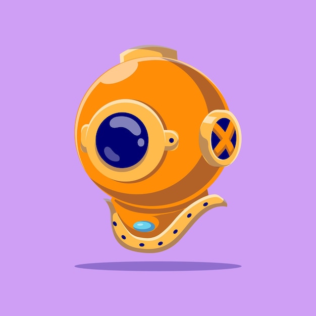 Flat vector diver head