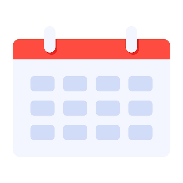 Flat vector icon of a calendar