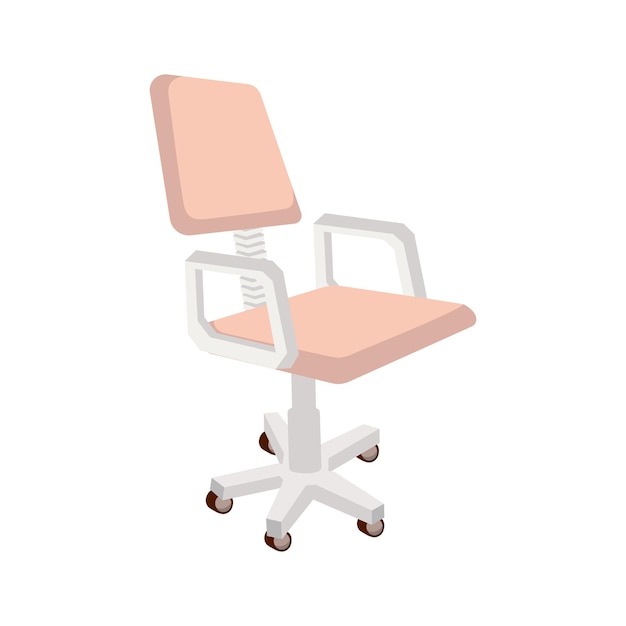 Flat Vector icon illustration of office chair icon isolated on white background