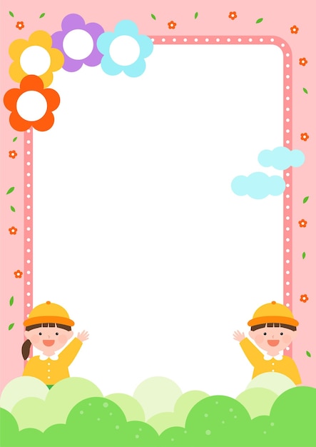 Flat vector illustration of children