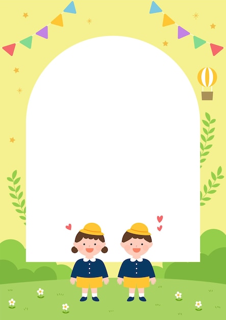 Flat vector illustration of children