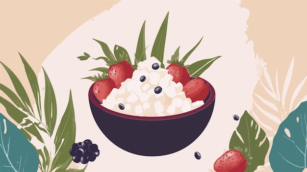 flat vector illustration of a a do par with camaro e tapioca brazilian street food culture design