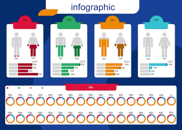 Vector flat vector infographic design with icons and photos