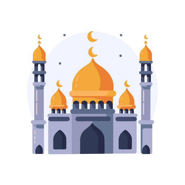 Flat Vector Islamic Mosque Building