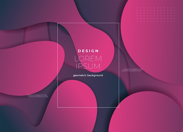 Flat vector Minimal geometric background Dynamic shapes composition Eps10 vector