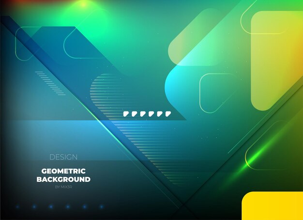 Vector flat vector minimal geometric background dynamic shapes composition eps10 vector