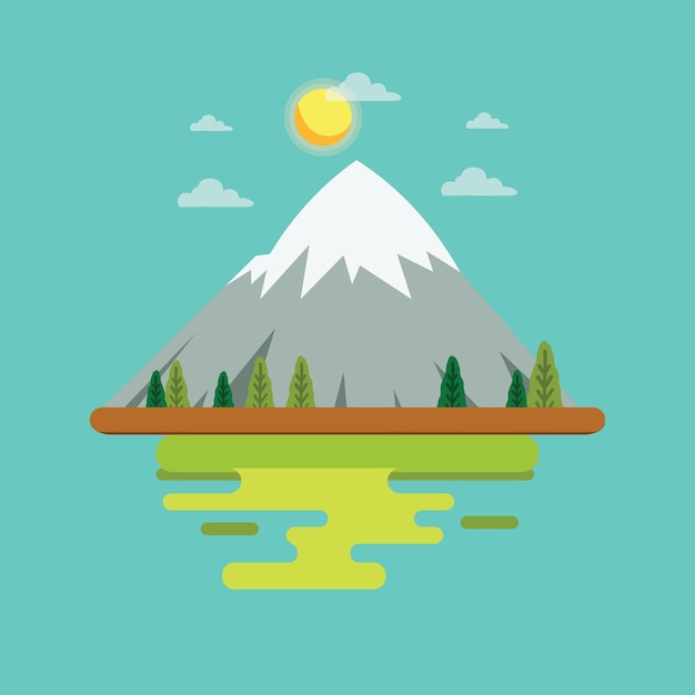 Flat vector mountain 1