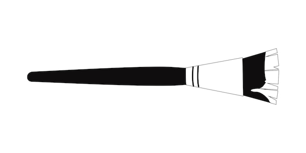Плоские векторные инструменты для рисования в детском стиле Ручные художественные принадлежности кисти для акриловых силуэтов гуаши