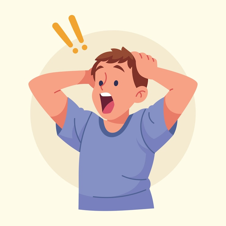 Vector flat vector shocking illustration