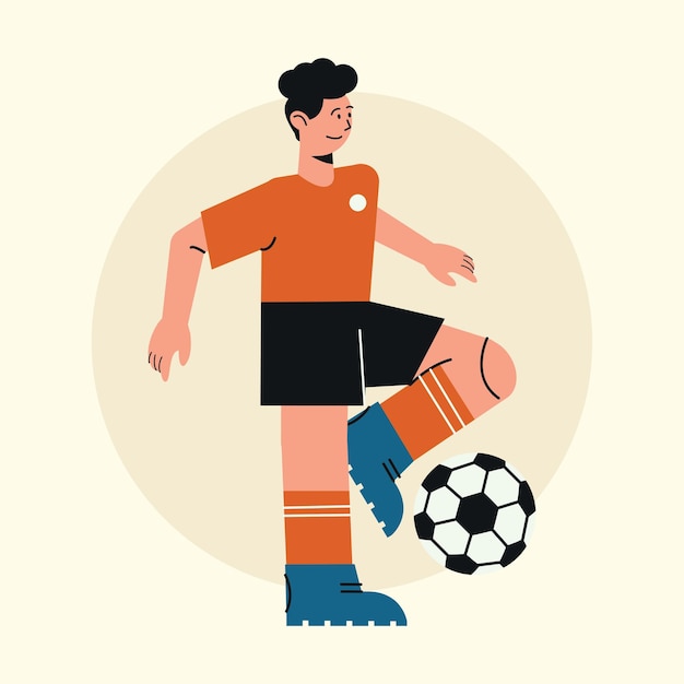 フラットベクトルスポーツイラストレーション