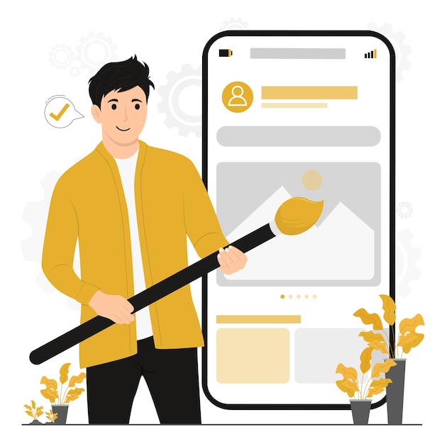 Flat vector ux ui design illustration