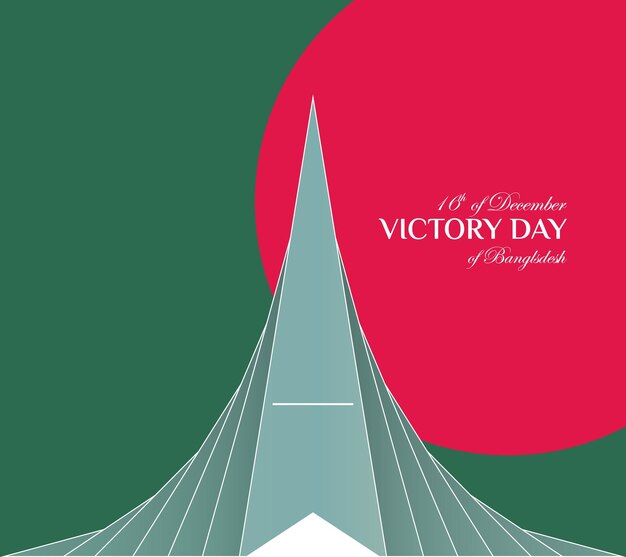 Vector flat vector victory day of bangladesh web achtergrond sjabloon idee ontwerp