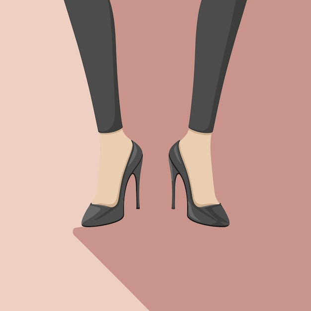 Vector a flat vector of a womans pair of shoes is realistic