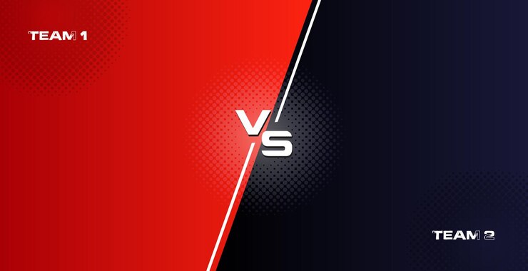 Vector flat versus vs banner screen background design template