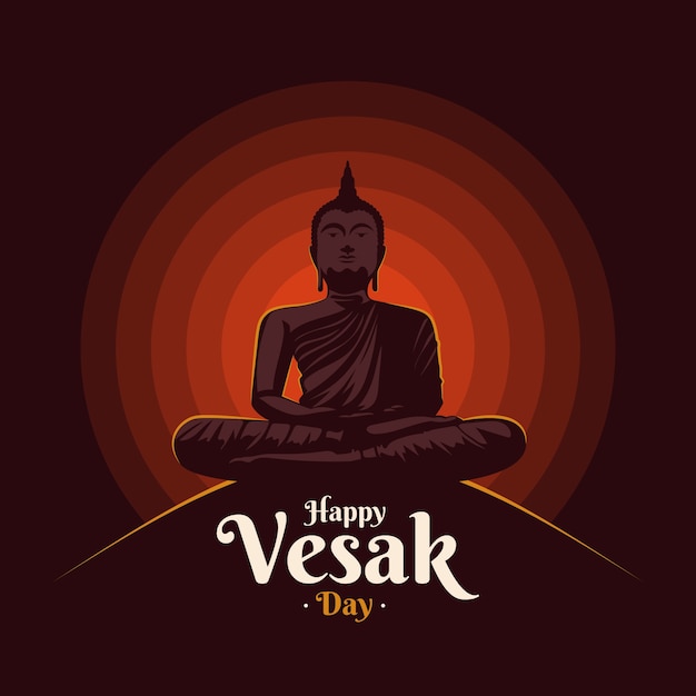 Flat vesak cultural background