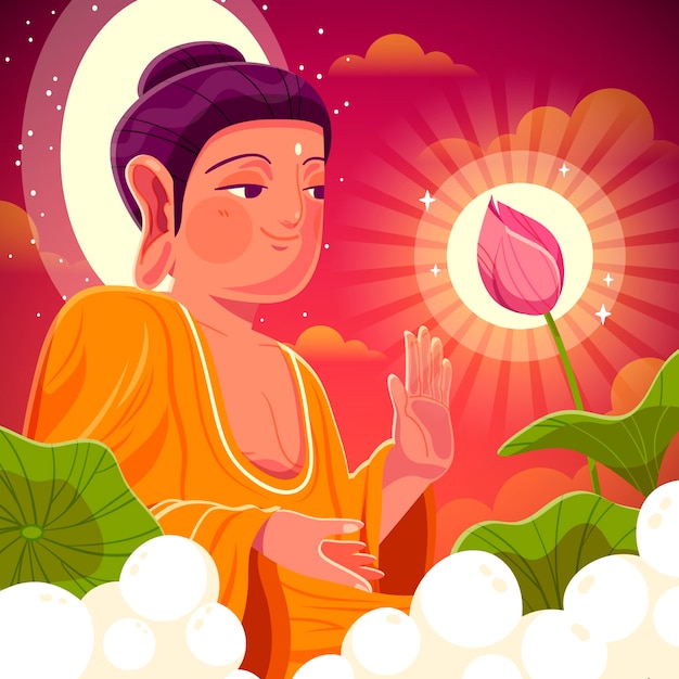 Illustrazione del festival piatto vesak