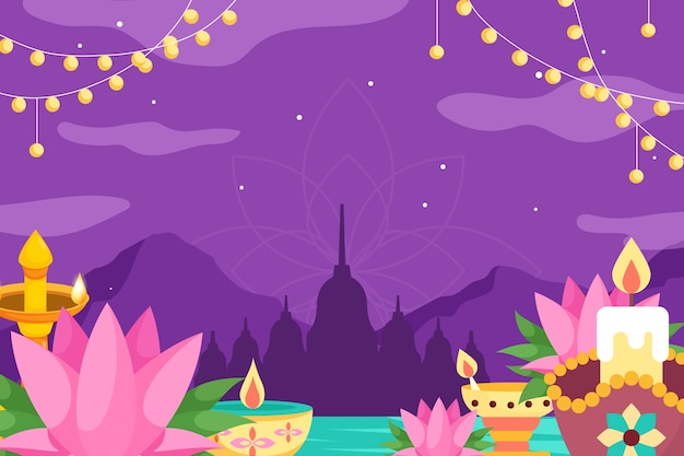 flat vesak say background