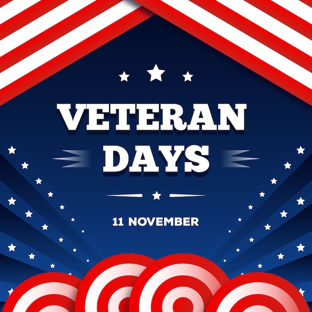 Flat veterans day on 11th november