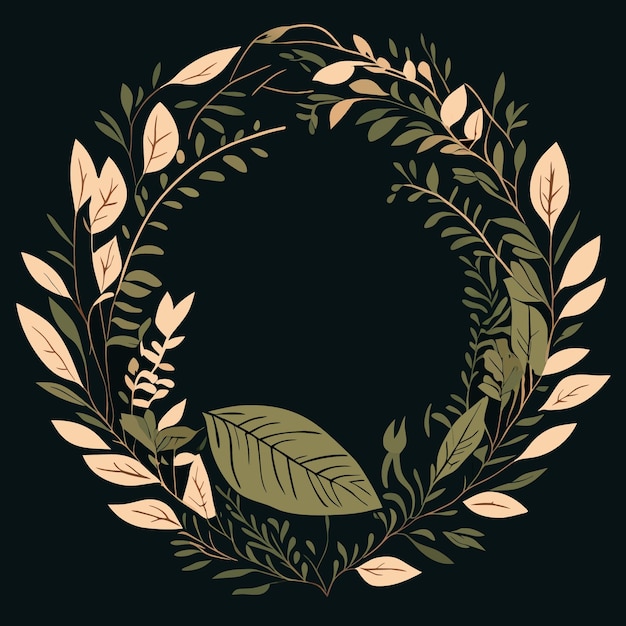 Vector flat vintage foliage concept in eps format