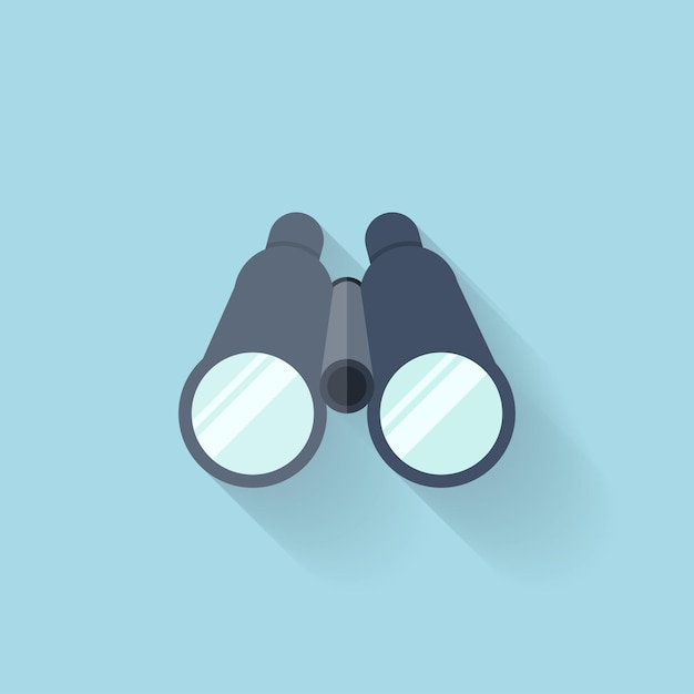 Vector flat web icon binocular vector