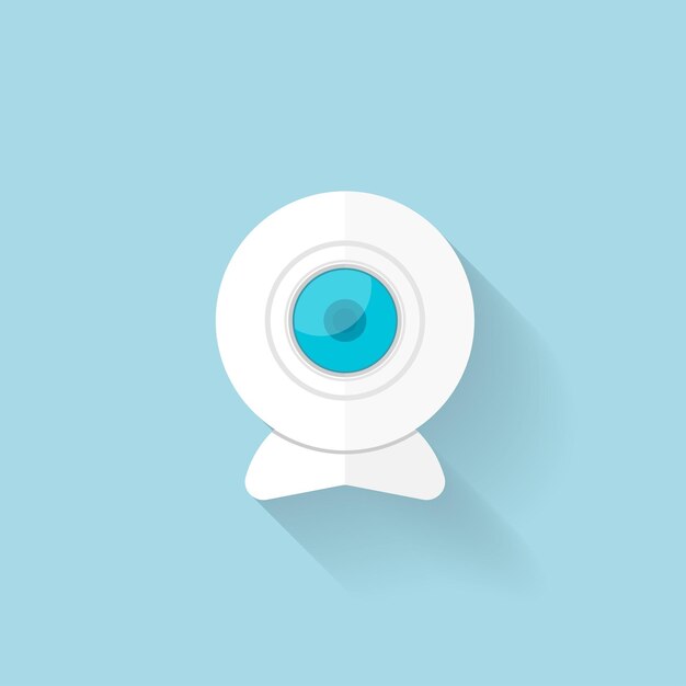 Flat web icon web camera