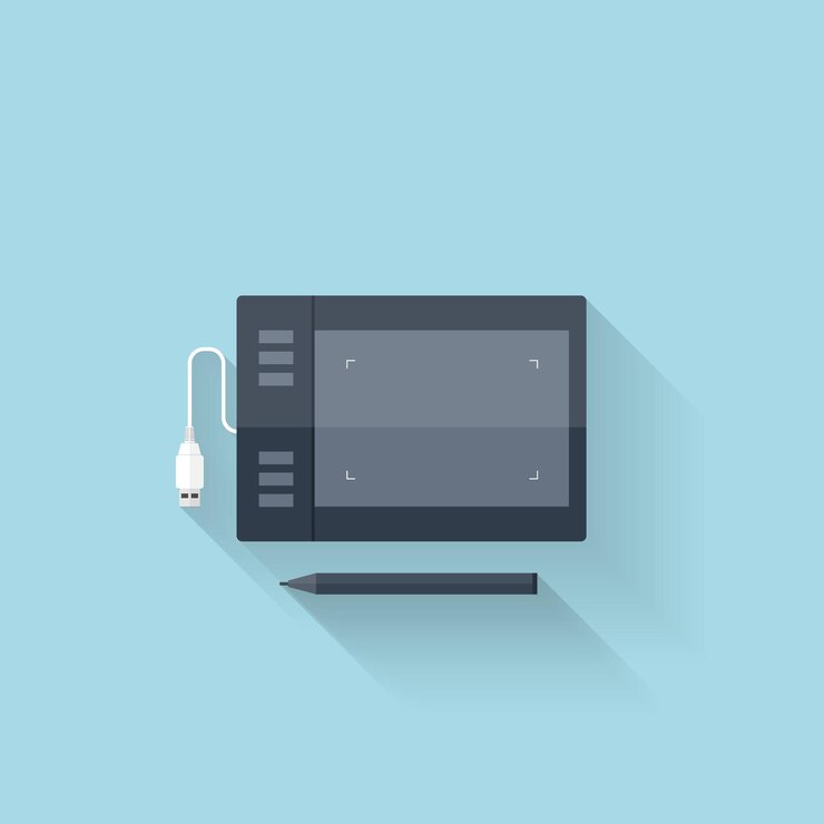 Vector flat web icongraphic painting tablet