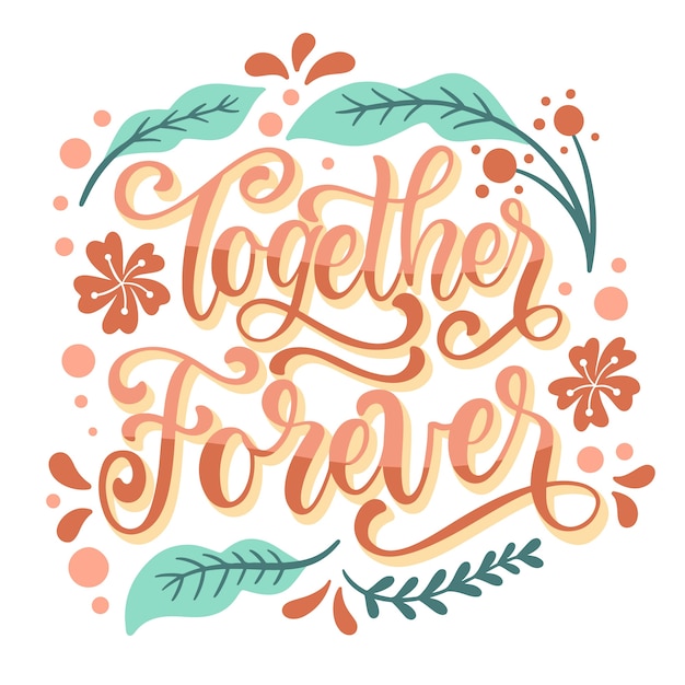 flat wedding lettering template