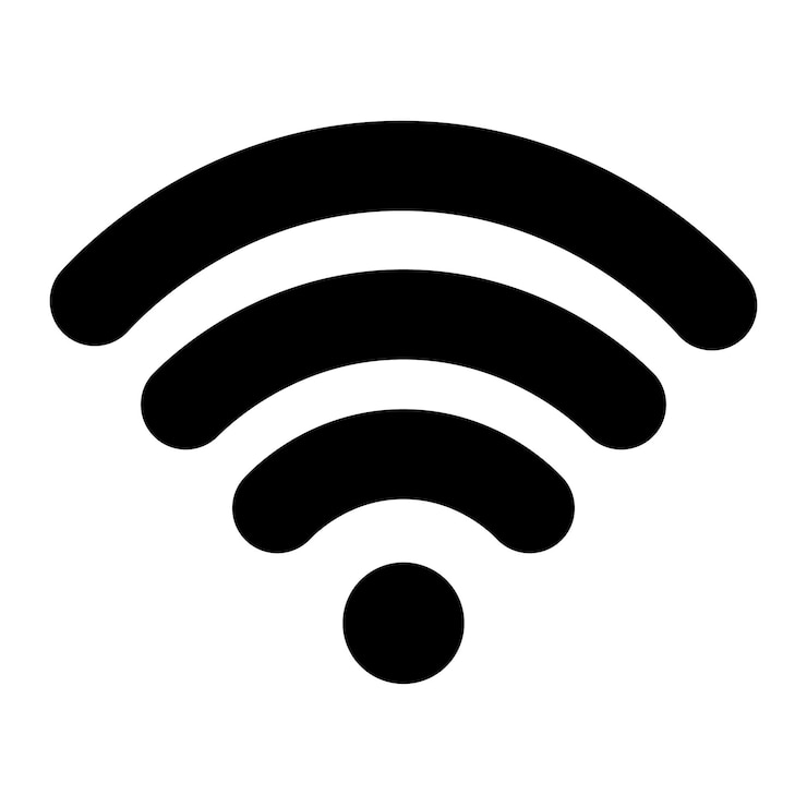 Vector flat wifi icon wireless internet sign isolated on transparent background editable stroke vector