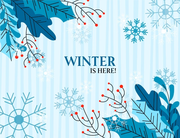 Flat winter background