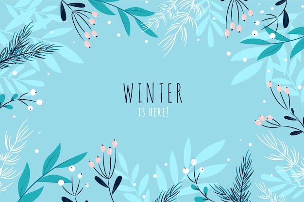 Vector flat winter background