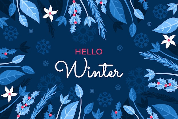 Vector flat winter season celebration background