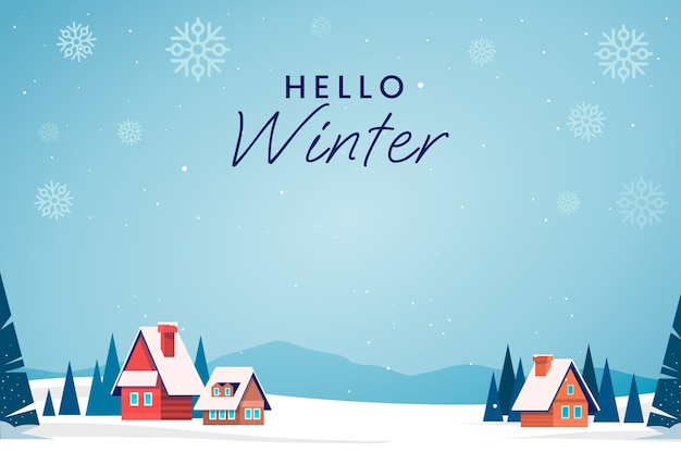 Vector flat winter season celebration background