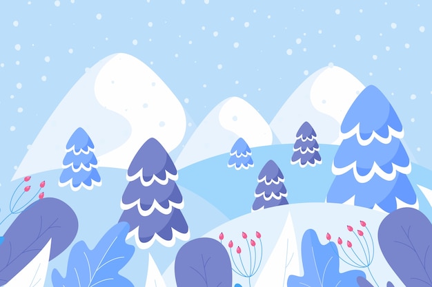 Vector flat winter season celebration background