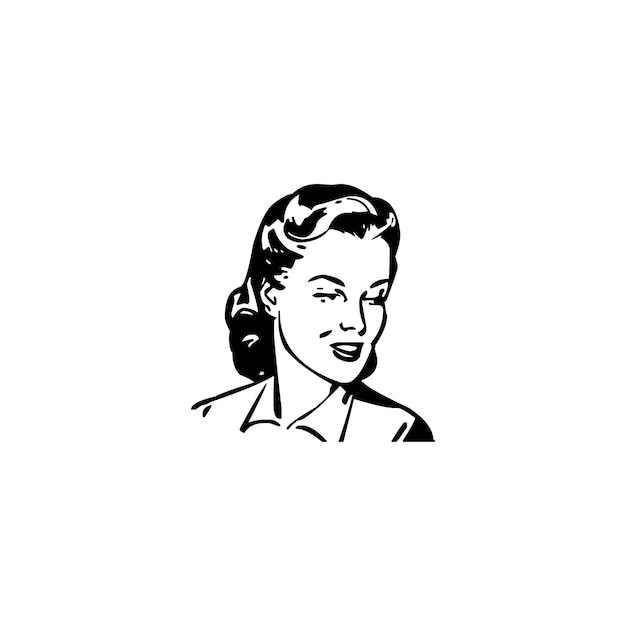 flat woman logo collection