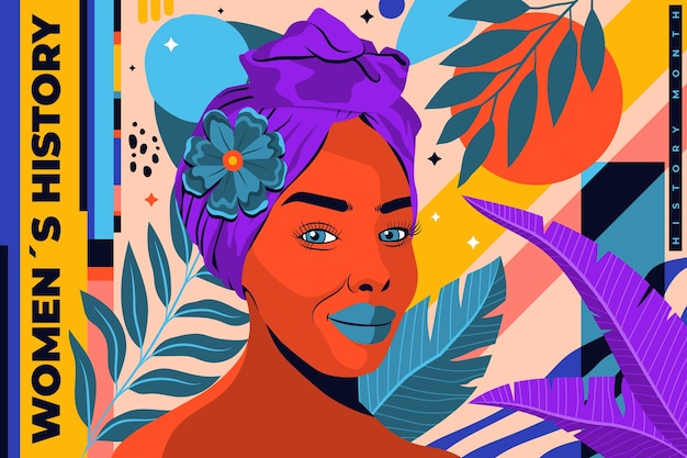 Vector flat women's history month illustration