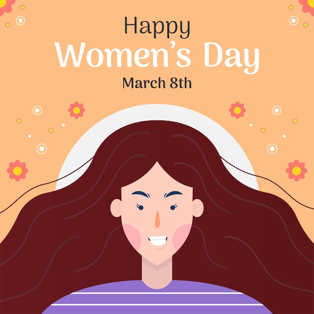 Flat womens day background